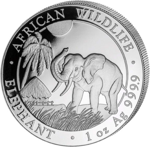 Unze silber somalia elefant - 1,