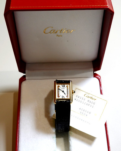 Cartier tank vermeil - vermeil, trinity