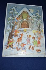 alter antiker Advendskalender mit Drehscheibe Made in Germany Engel