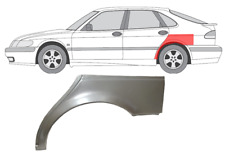 Für SAAB 9-3 1998- 2003 5 tur Radlauf Reparatur Blech Kotflügel / Links