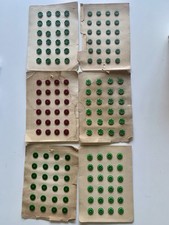 Vintage Konvolut alte Knöpfe grün auf  Karte Art Deco Casein Galalith #1