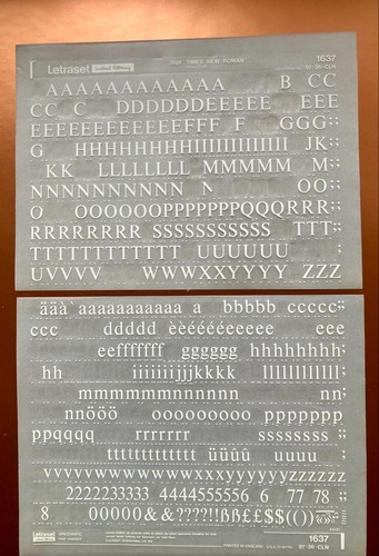 Letraset 1637 times new - new, roman