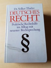 Buch Deutsches Recht Dr. Volker Thieler über 640 Seiten Praktische Rechtshilfe 