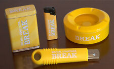 Break Zigarettendose Box Feuerzeug Aschenbecher Cuttermesser 4 teilig Neu