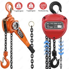 Kettenzug 1000kg -3000 kg Flaschenzug 3m Hebelzug Hebezug Kette Kran Ratschenzug
