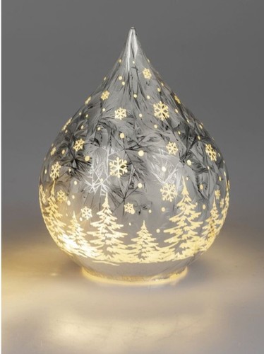 Led deko tropfen frosty silber - led,