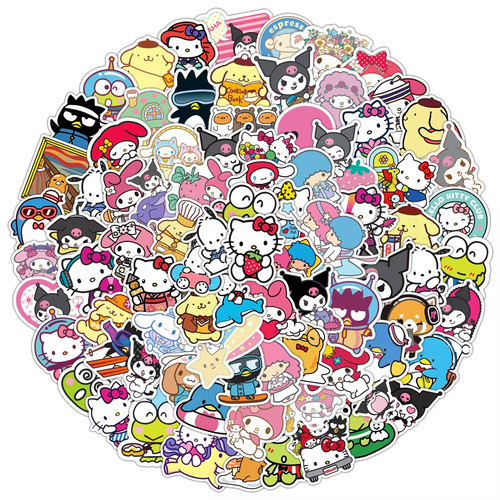 100x hello kitty sticker deko - hello,