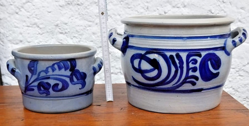 Steingut topf alt mit 2 - steingut,