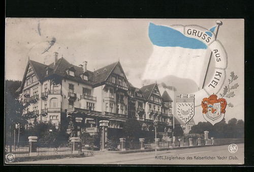 Ansichtskarte kiel logierhaus - ansichtskarte,