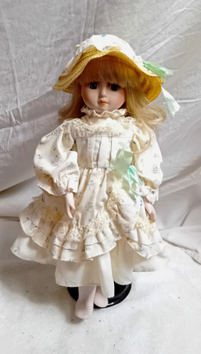 Porzellanpuppe mädchen blond - porzellanpuppe,