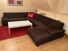Ecksofa in U-Form, 4-teiliges Sofa in braun, gebraucht, gut erhalten