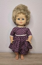 Nette Kunststoff Puppe Schildkröt Doll 51 cm Schlafaugen Sammler Vintage 