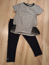 FAGOTTINO 2 tlg. Mädchen Set, Gr.98 (30-36 Monate), blau gestreift 