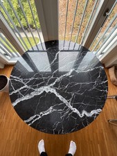 OX Denmarq Big O Table Marmor Tisch rund 120cm schwarzer Esstisch Marmortisch 