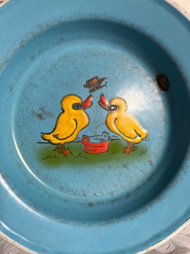 Emaille teller kinder 1930 - emaille,