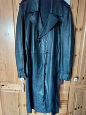 Ledermantel Herren original 70er Jahre schwarz Vintage