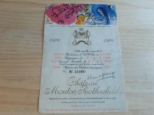 Weinetikett chateau mouton - chateau,