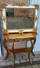 Wunderschöne Italienische Barockstil Konsolentisch mit Wandspiegel 1,60 m Gold