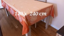 Tischdecken 140x240cm,SANDER,Portugal,100%Baumwolle,terrakota, Gebr.