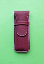 Stifte Etui aus Leder  15 x 6 cm  in  dunkles rot