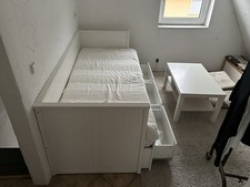 IKEA Bett weiß ausziehbar mit