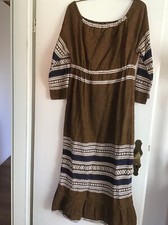 Folklore Maxikleid Stickerei Ethno Boho Vintage M 40 Mexiko