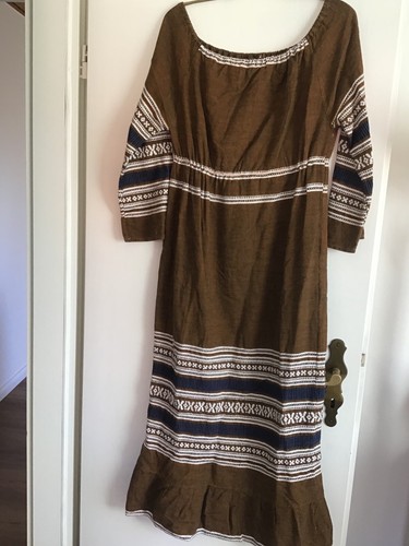 Folklore maxikleid stickerei - maxikleid,