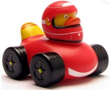Rennfahrer-Ente - Badeente - Quietscheente