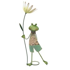 Dekofigur froschmann mit blume - dekofigur,