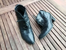 Everybody elegante Leder Granny Schnür Stiefel Stiefeletten Booties schwarz 40
