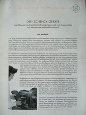 Schenck Geräte Vibrotest, Vibrometer, Auswuchtgerät, technische Information 1952