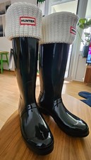 HUNTER ORIGINAL TALL - Gummistiefel schwarz (Gloss) NEU! 40/41
