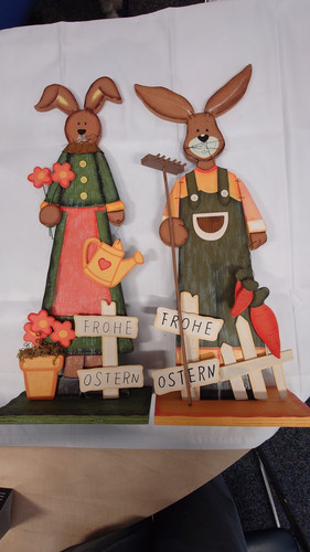 Deko osterhasen aus holz - deko,