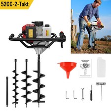 Conentool 52cc Benzin-Erdbohrer/Pfahlbohrer inkl. 4 Bohrer – Erdlochbohrung DHL