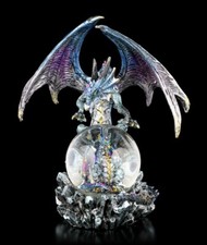 Drachenfigur mit Schneekugel -