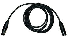 2m Mikrofonkabel XLR 3-polig schwarz DMX Kabel Mikrofon-Kabel XLR-Kabel NEU