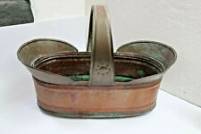 Pflanzschale Übertopf Vase  Kupferkessel mit Henkel oval