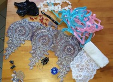 Konvolut, Strass, Applikationen, Paillettenband, Spitze , basteln, nähen