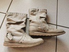 GRACELAND  Mädchen Winter Stiefel   Gr. 34   weiss/grau gefüttert Reissverschluß