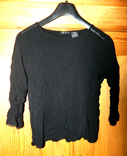 Schwarze tunika bluse mit - schwarze, tunika-bluse