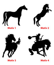 Aufkleber Sticker Pferd Reiter