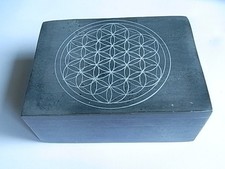  Grün Marmor Stein  Schmuckschatulle   Schatulle mit Bild 450 g