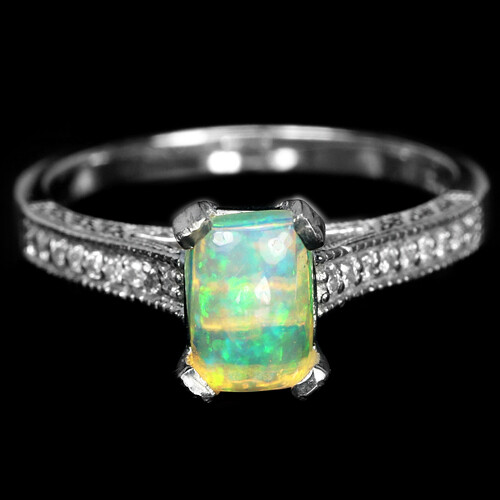Opal ring 925 silber 585 - ring,