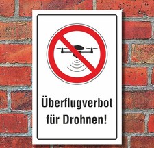 Schild überflugverbot drohnen - schild,