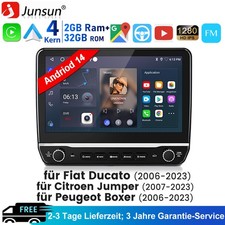 2+32GB Für Fiat Ducato 2006-2024 10.1" Android 14 Autoradio Navi WIFI CarPlay FM