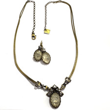 Set Konplott by Miranda  Halskette Collier Ohrhänger Ohrringe klare Steine Stras