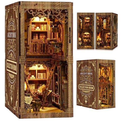 Diy book nook miniatur - 3d,
