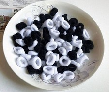 Haargummi, Haarband, Zopfgummi elastisch Schwarz/Weiß, Kinder Damen