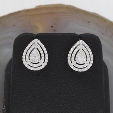 Wert 2090 € Brillant Ohrringe (0,46 carat) in 585 14 Karat Weiß Gold