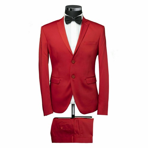 Slim fit herrenanzug rot - fit,